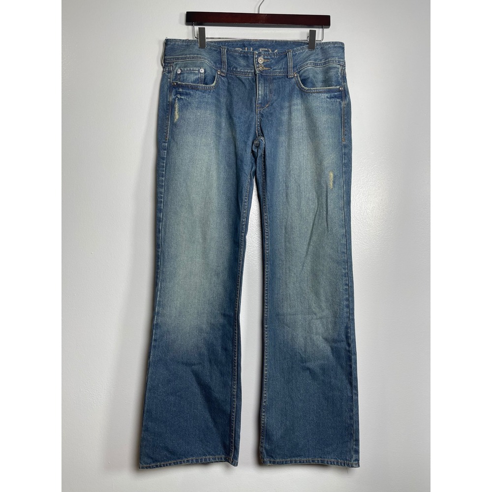 dELiA*s Riley Rigid Vintage Wide Leg Jeans 13/14R Blue Denim NEW Y2K Retro 90s